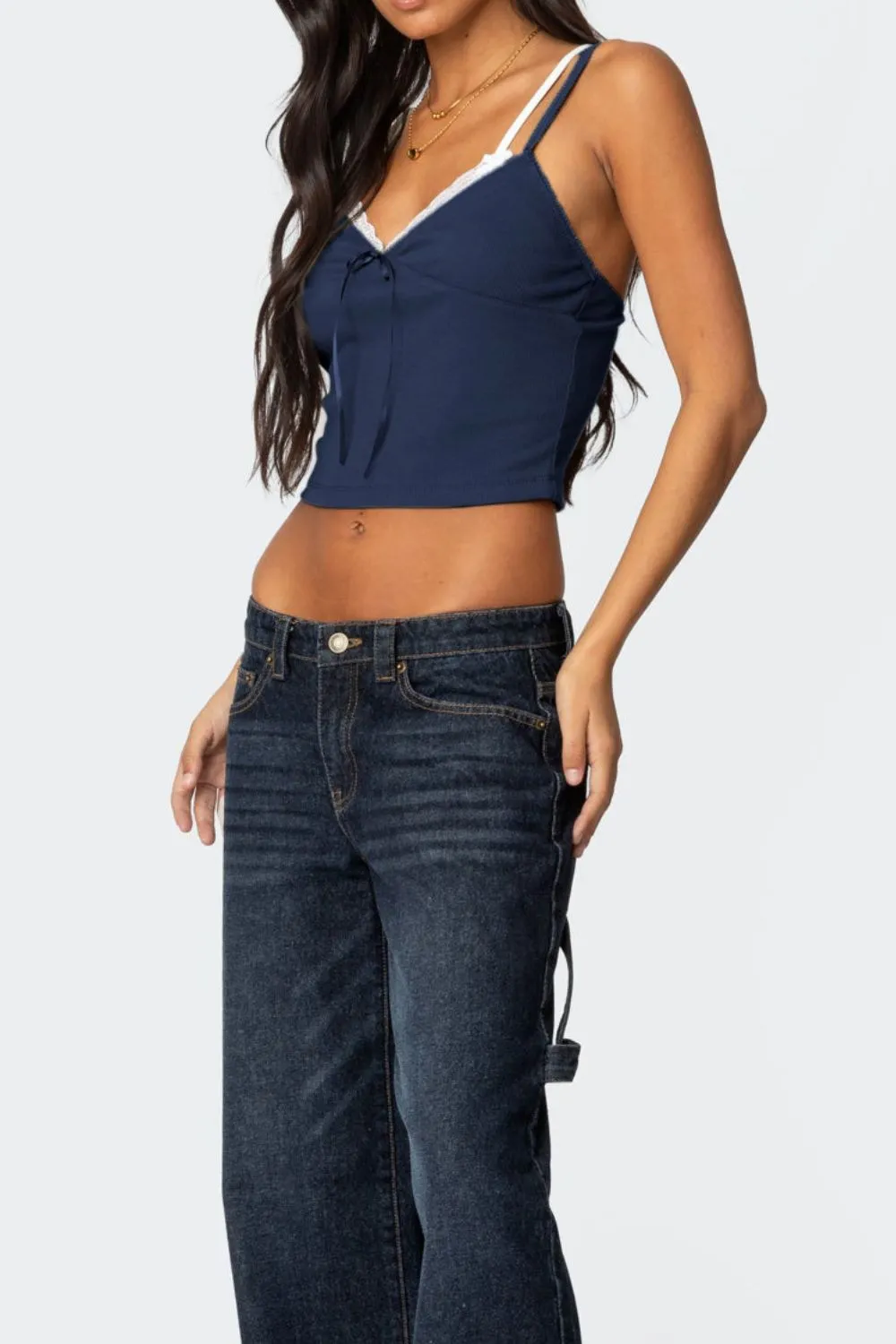 Lace Detail V-Neck Cami - Image 11