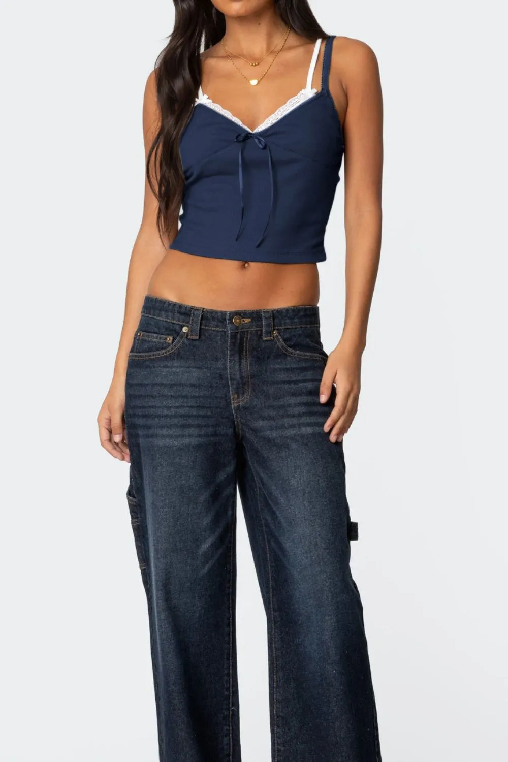 Lace Detail V-Neck Cami - Image 12