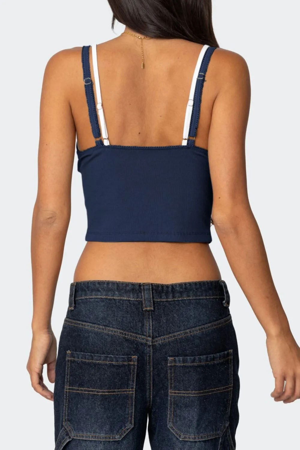 Lace Detail V-Neck Cami - Image 9