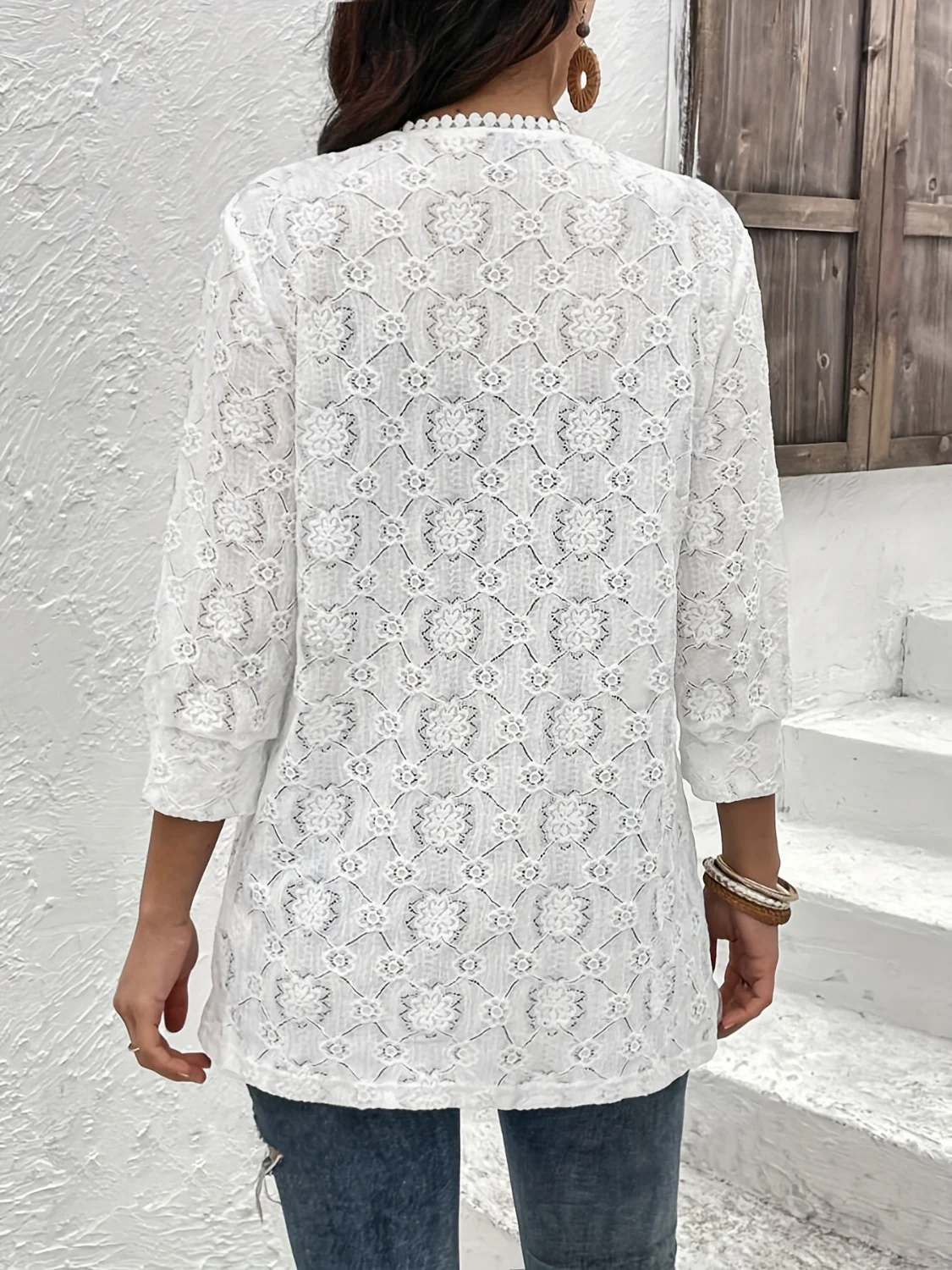 Lace Open Front Cover Up - Image 3