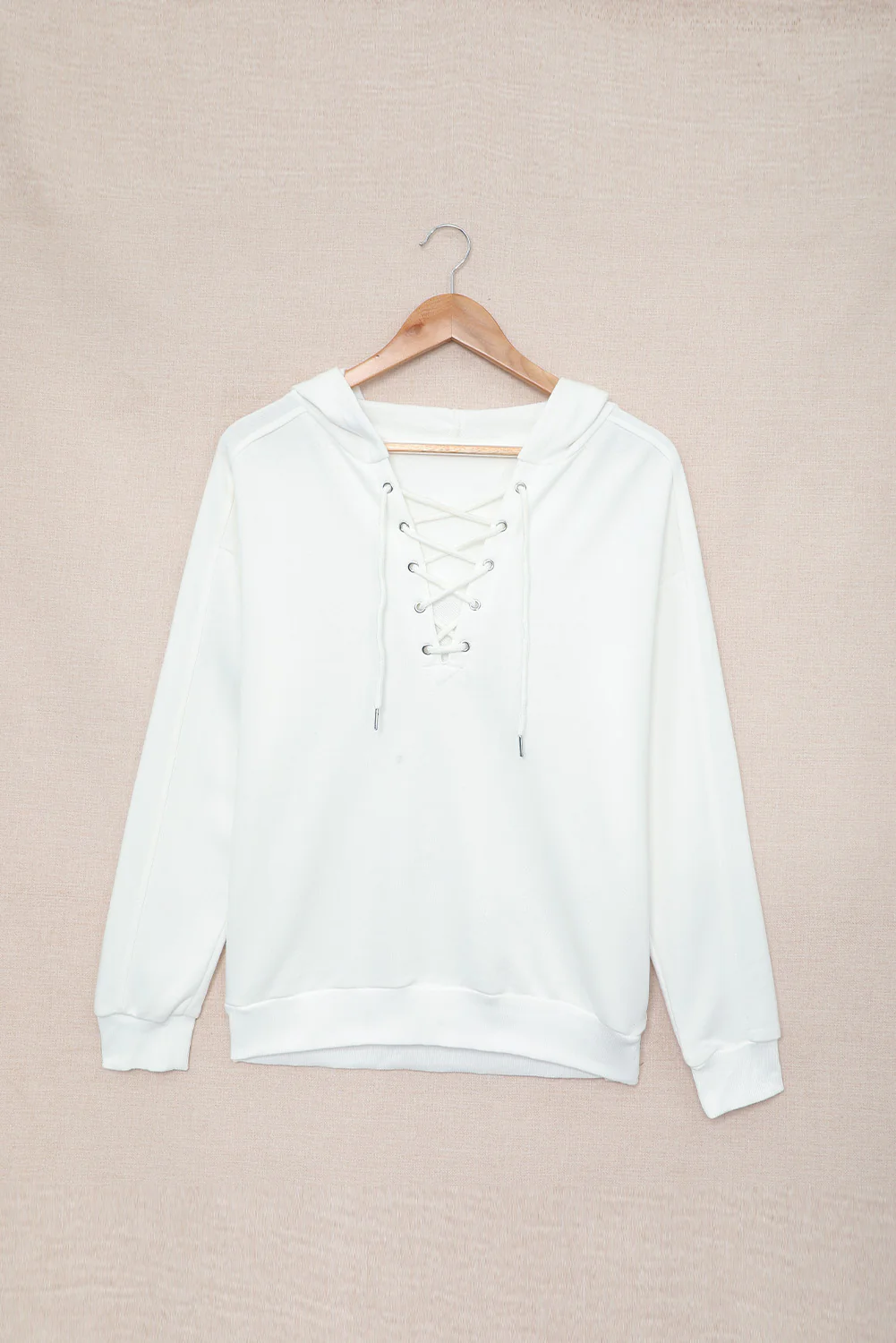 Lace Up Long Sleeve Hoodie - Image 15
