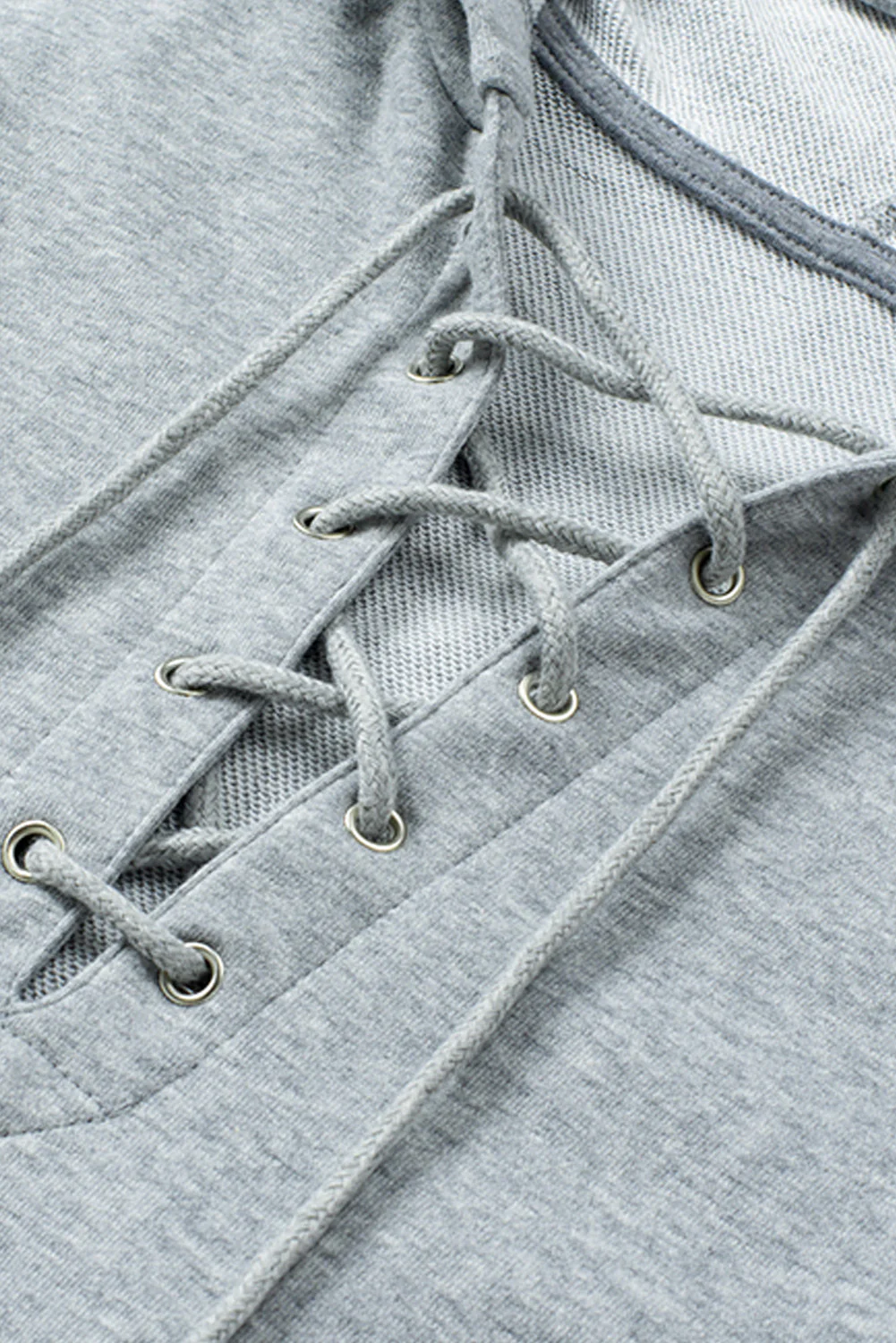 Lace Up Long Sleeve Hoodie - Image 8