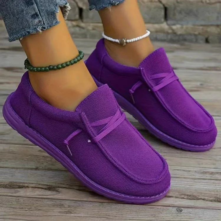 Lace Up Round Toe Slip-Ons - Image 6