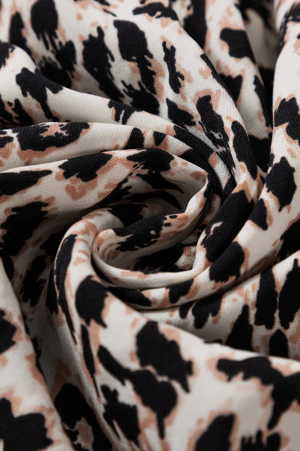 Leopard Notched Long Sleeve Maxi Dress - Image 9