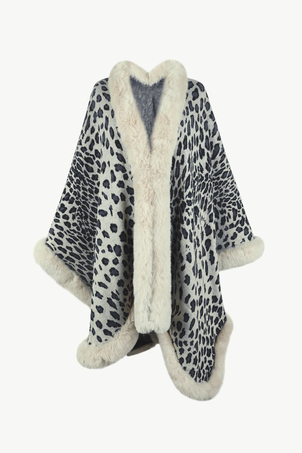 Leopard Open Front Poncho - Image 9