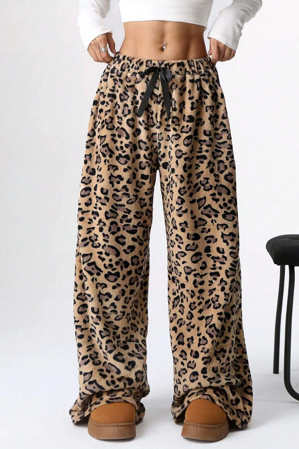 Leopard Wide Leg Pants - Image 4
