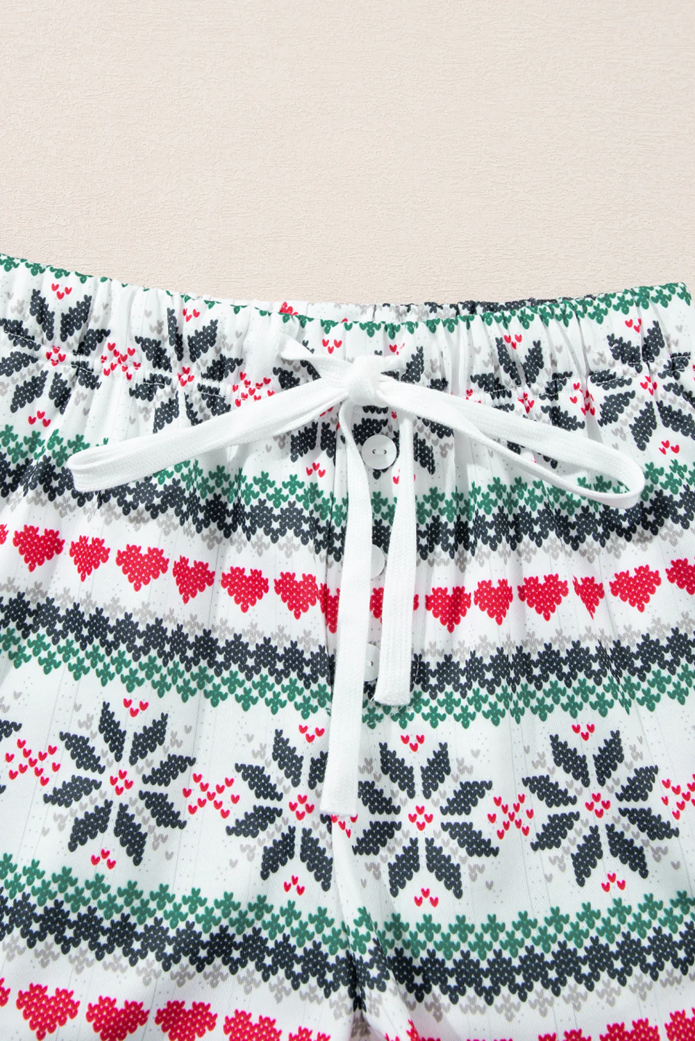Letter Graphic Round Neck Top and Printed Shorts Lounge Set - Image 13