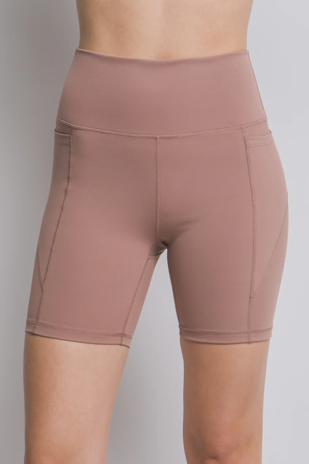 Love Tree High Waist Seam Detail Active Shorts - Image 3