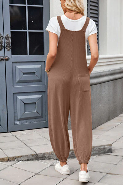 Lovelet Knotted Strap Overalls with Pockets - Image 19