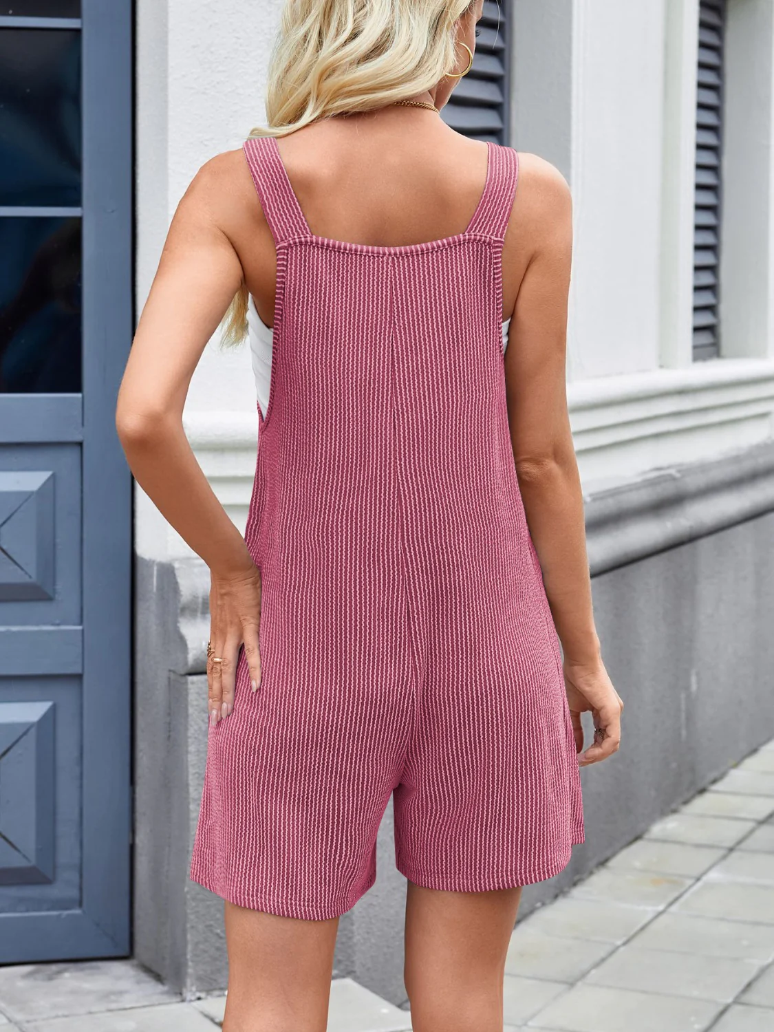 Lovelet Knotted Wide Strap Scoop Neck Overalls - Image 21