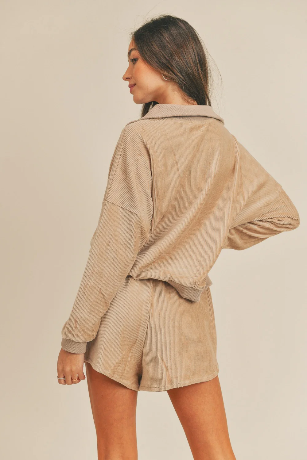 MABLE Corduroy Half Zip Top and Shorts Set - Image 2