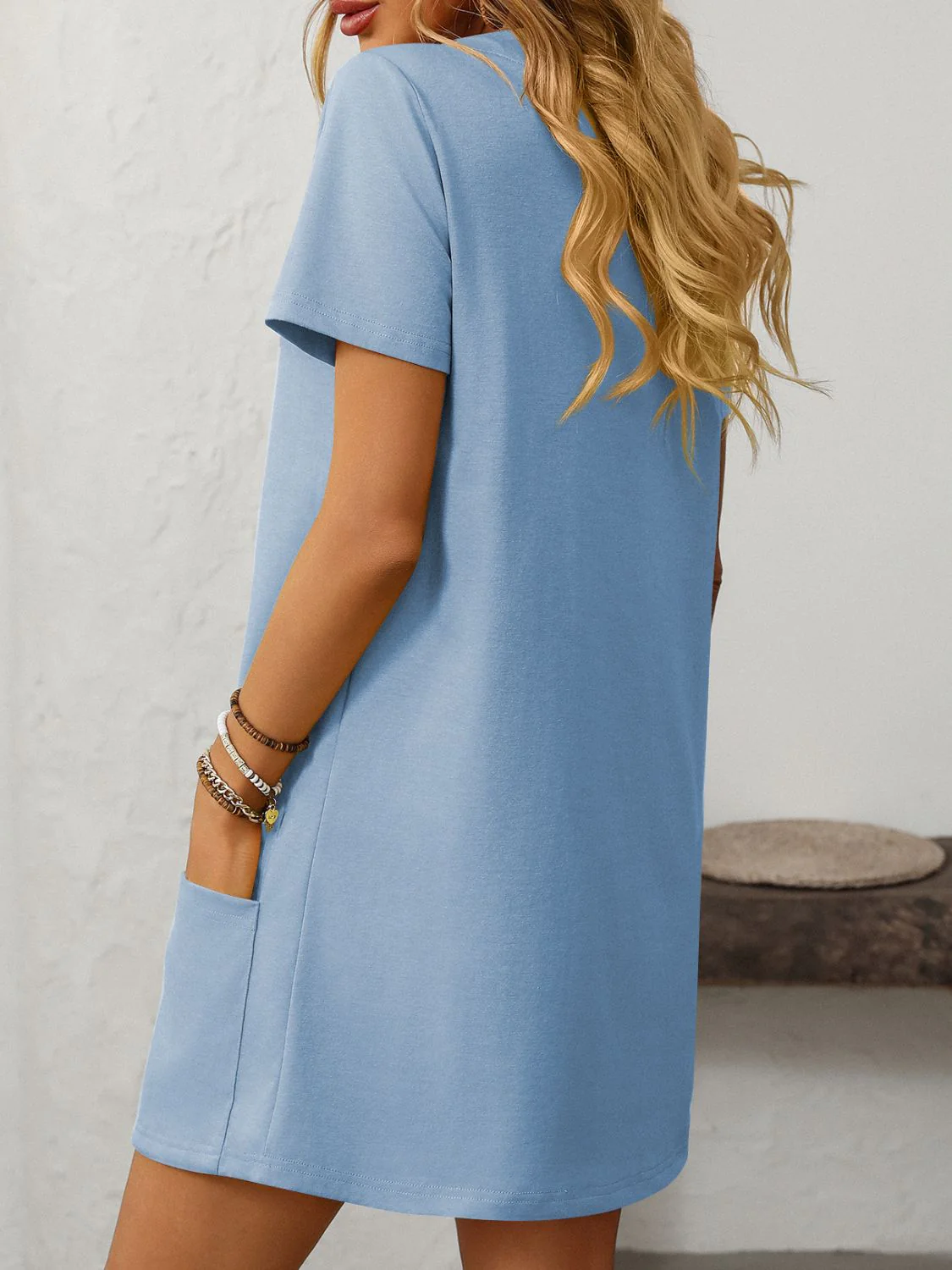 Mandy Square Neck Short Sleeve Mini Dress - Image 20