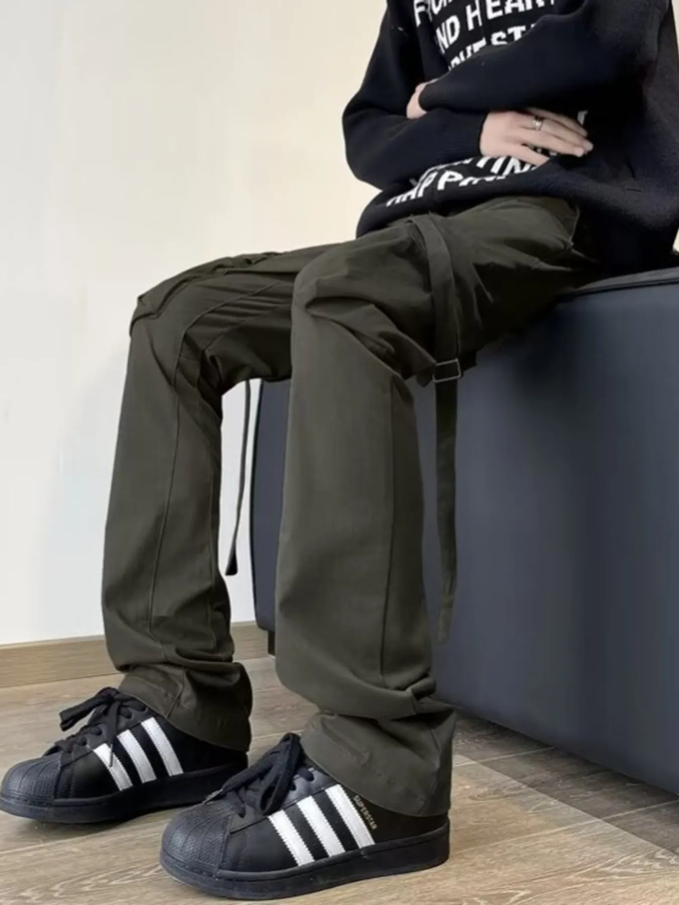 Men's Plus Size Loose Fit Cargo Pants - Image 3