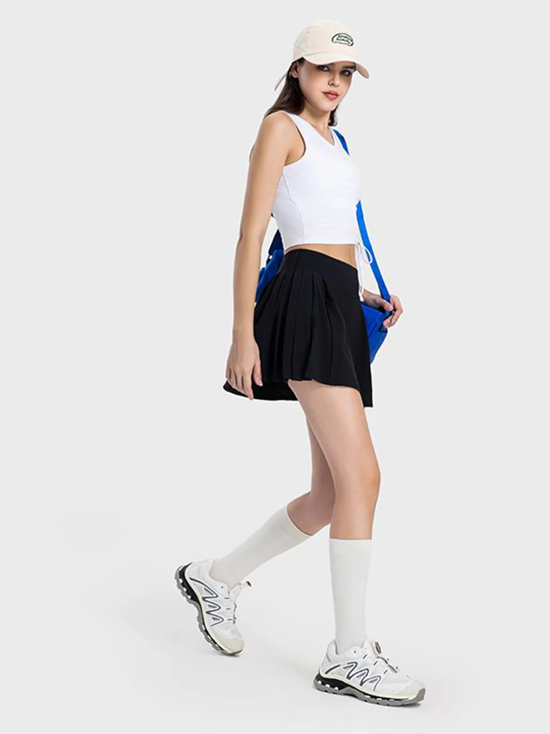 Millennia Pleated Detail Mid-Rise Waist Active Skirt - Image 3