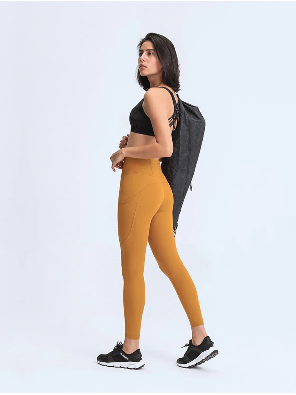 Millennia Wide Waistband Leggings with Pockets - Image 6