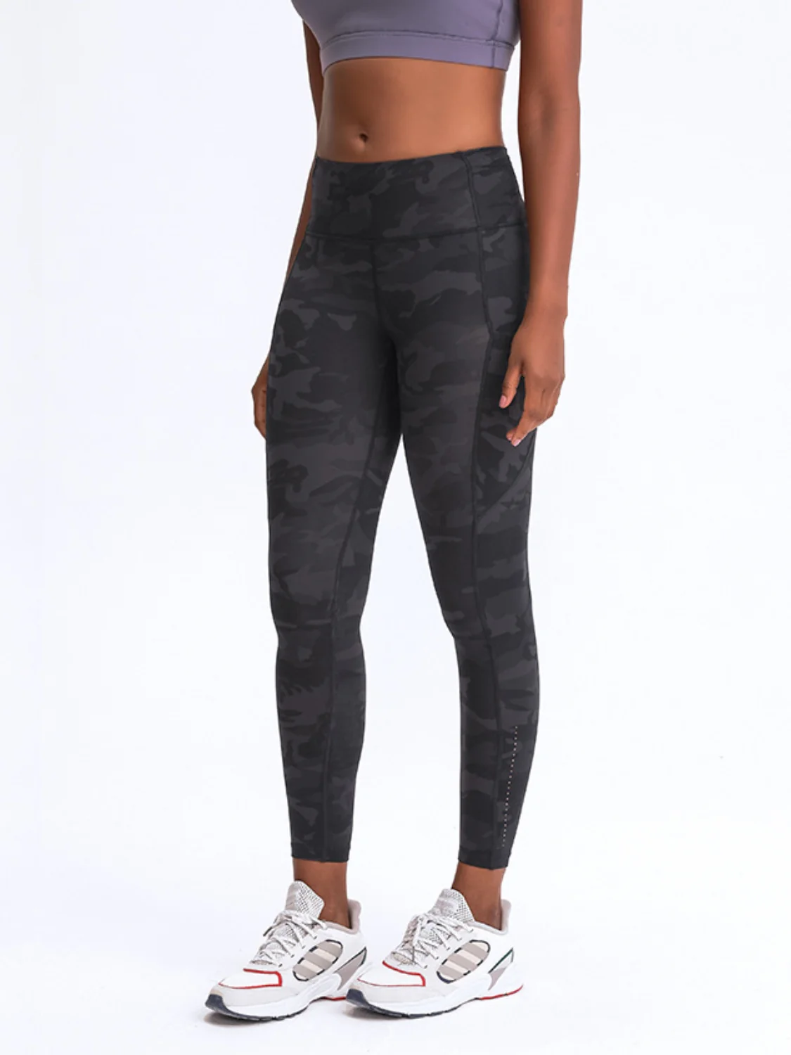 Millennia Wide Waistband Leggings with Pockets - Image 7