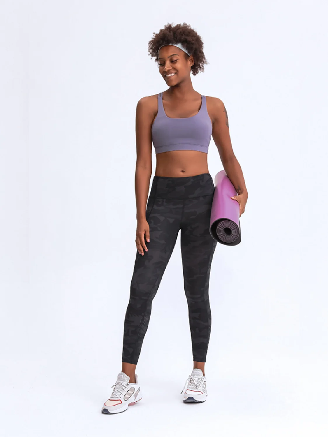 Millennia Wide Waistband Leggings with Pockets - Image 9