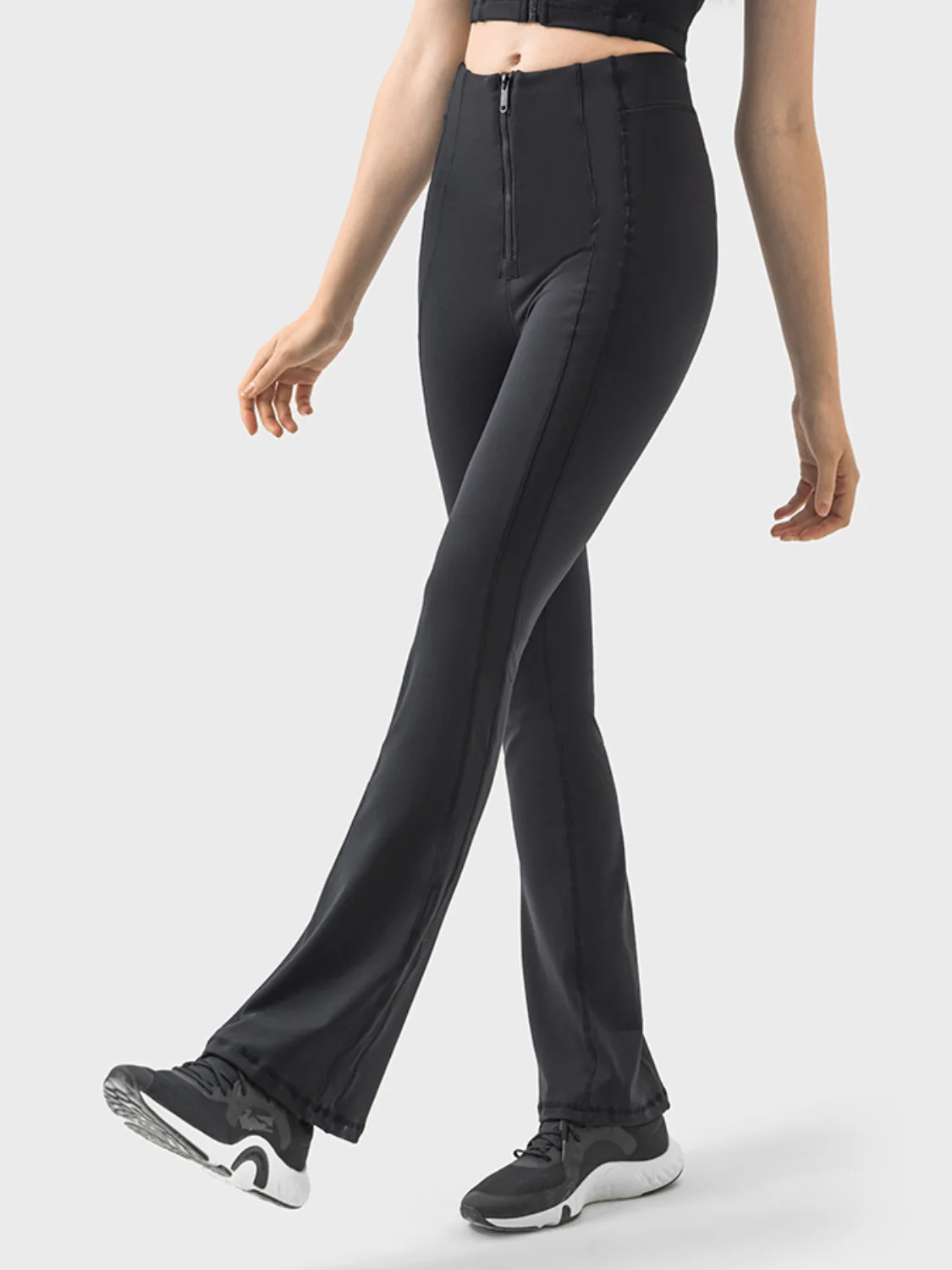 Millennia Zipper Detail High Waist Active Pants - Image 2