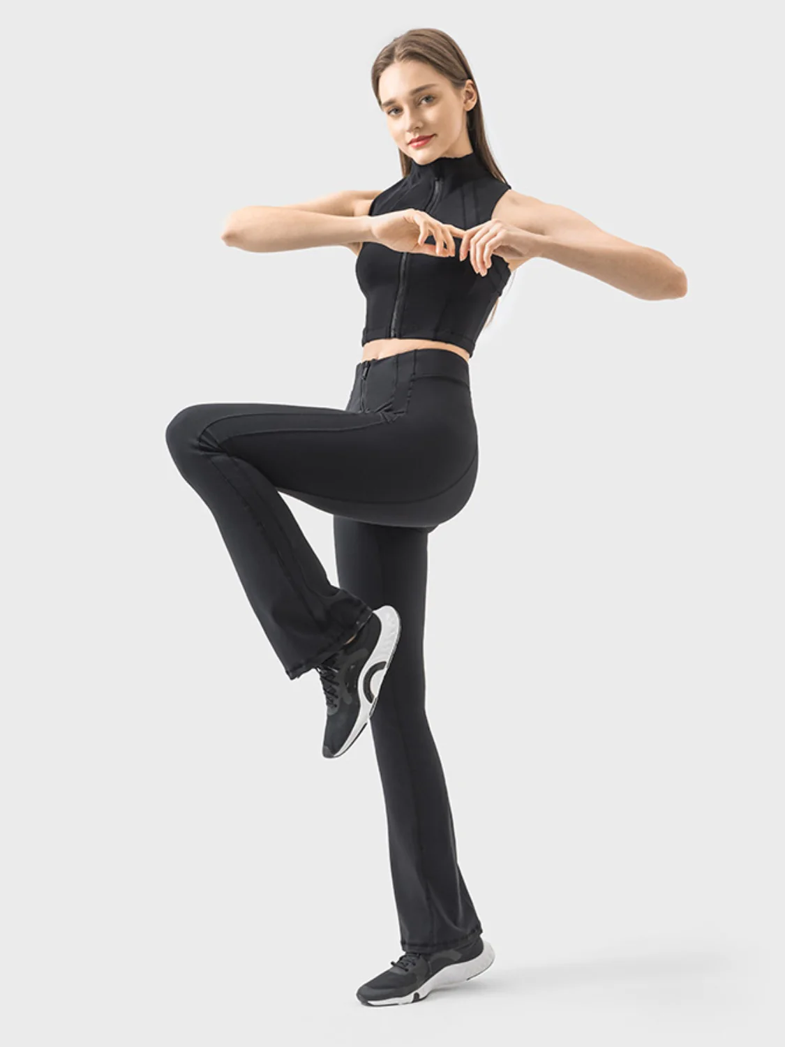 Millennia Zipper Detail High Waist Active Pants - Image 3