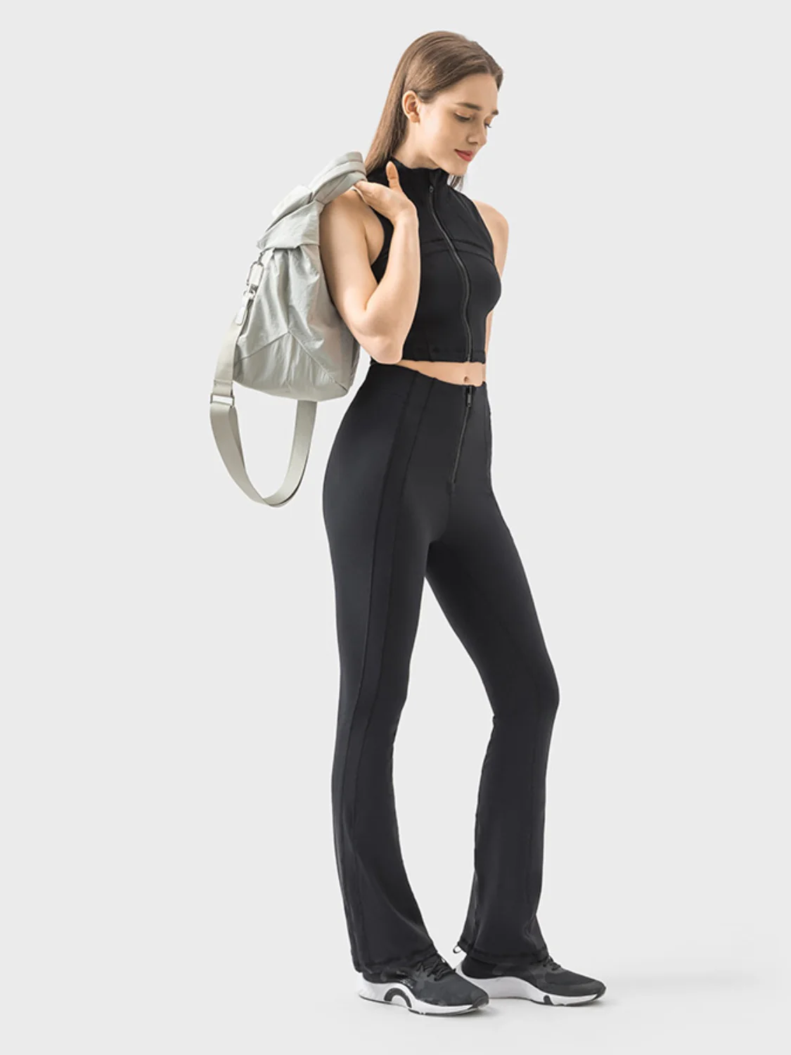 Millennia Zipper Detail High Waist Active Pants - Image 4