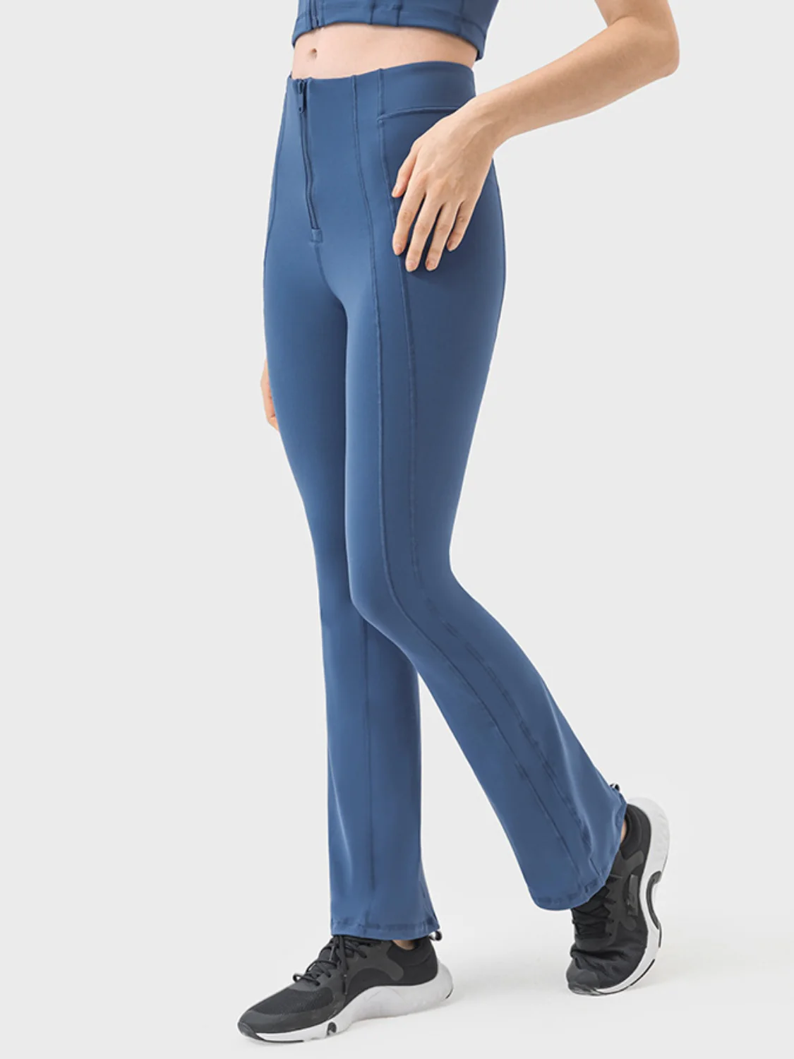 Millennia Zipper Detail High Waist Active Pants - Image 6