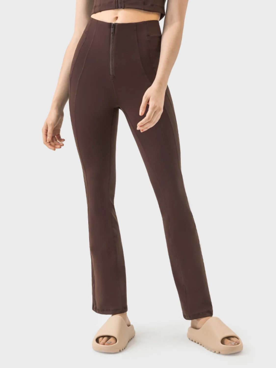Millennia Zipper Detail High Waist Active Pants - Image 9