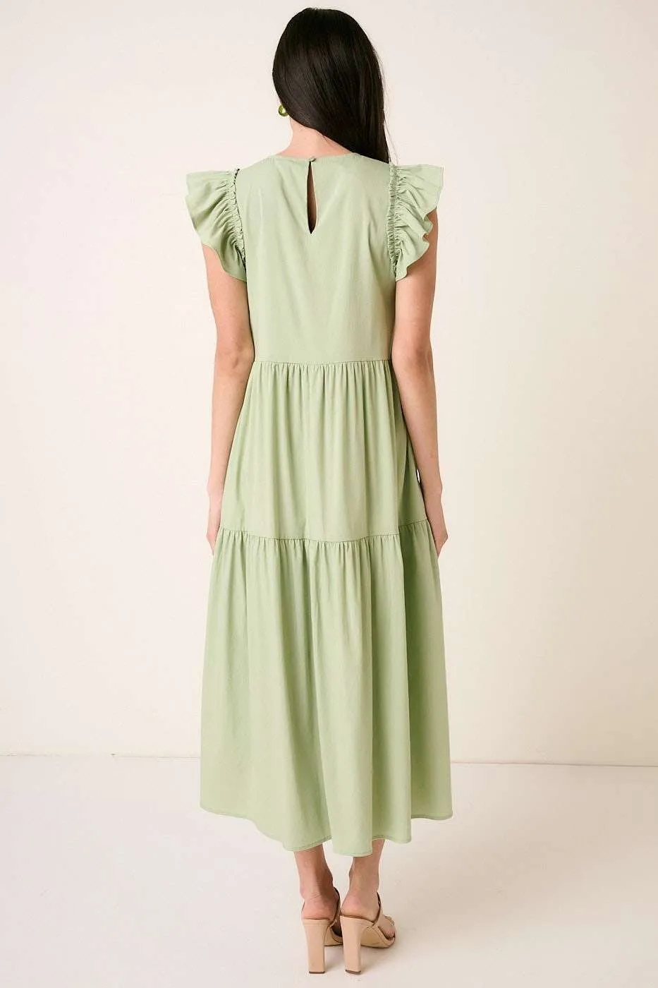 Mittoshop Ruffle Short Sleeve Tiered Maxi Dress - Image 4