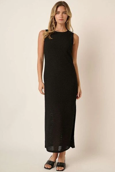 Mittoshop Side Slit Round Neck Sleeveless Dress - Image 2