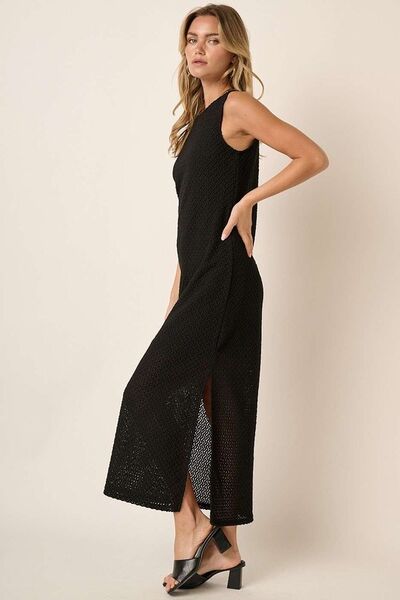 Mittoshop Side Slit Round Neck Sleeveless Dress - Image 3