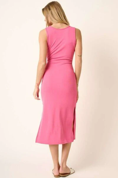 Mittoshop Side Slit Wide Strap Midi Tank Dress - Image 2