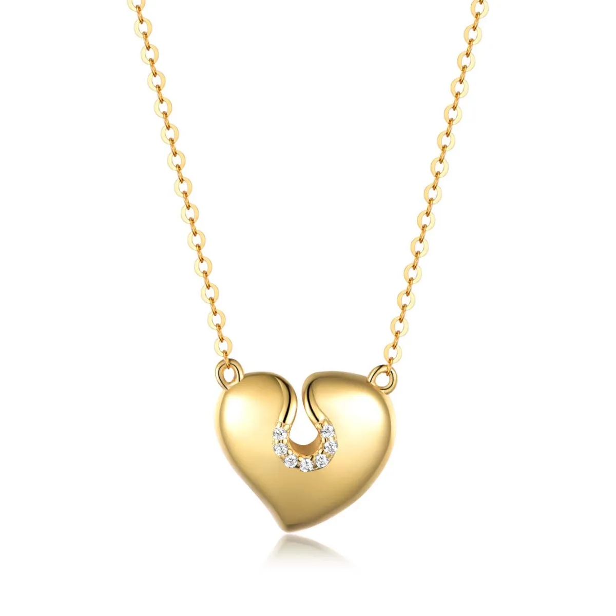 Moissanite 925 Sterling Silver Heart Necklace - Image 3