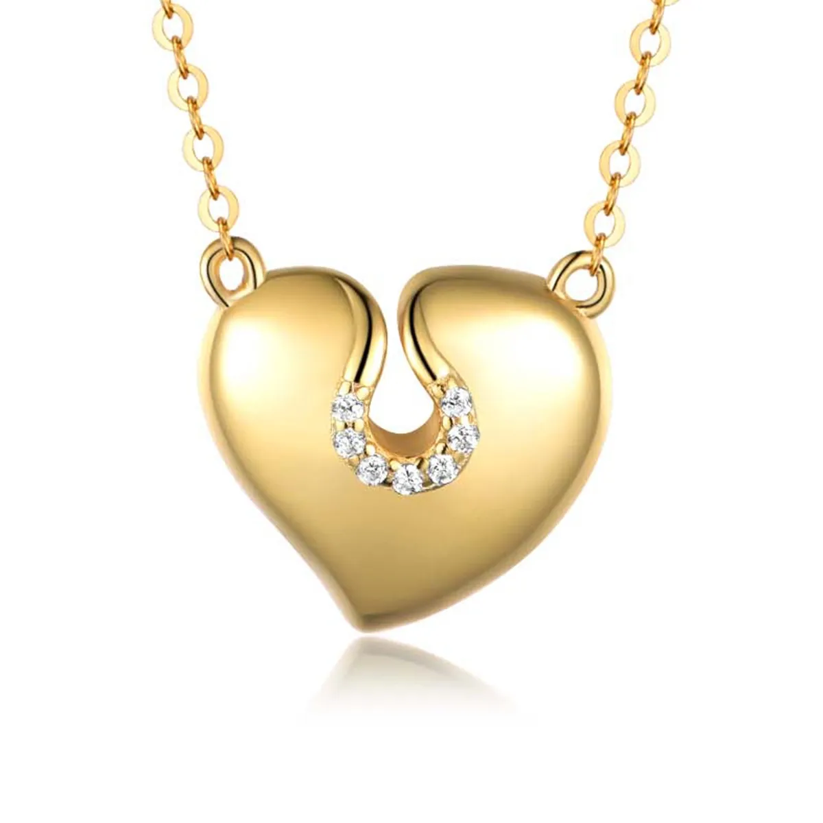 Moissanite 925 Sterling Silver Heart Necklace - Image 4