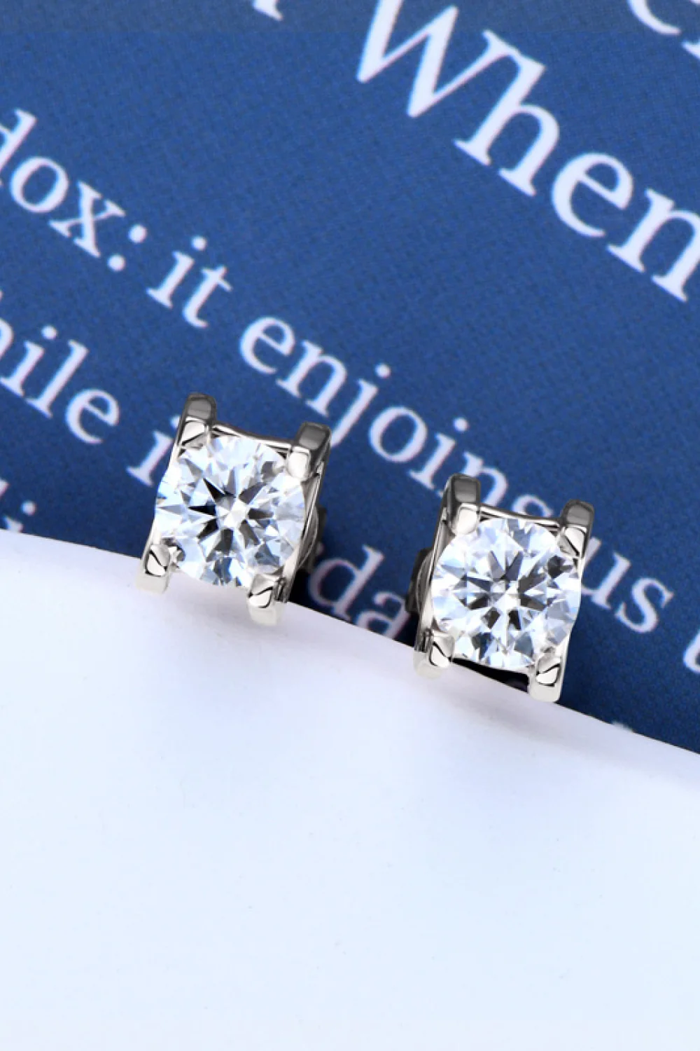 Moissanite 925 Sterling Silver Stud Earrings - Image 7