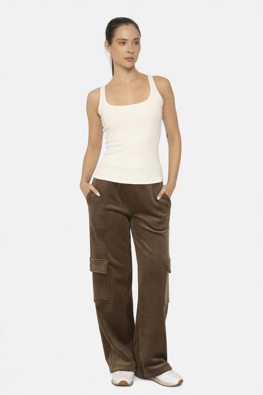 Mono B Elastic Waist Corduroy Cargo Pants - Image 4