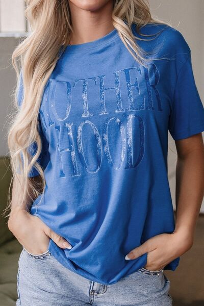 MOTHERHOOD Letter Graphic T-Shirt - Image 4
