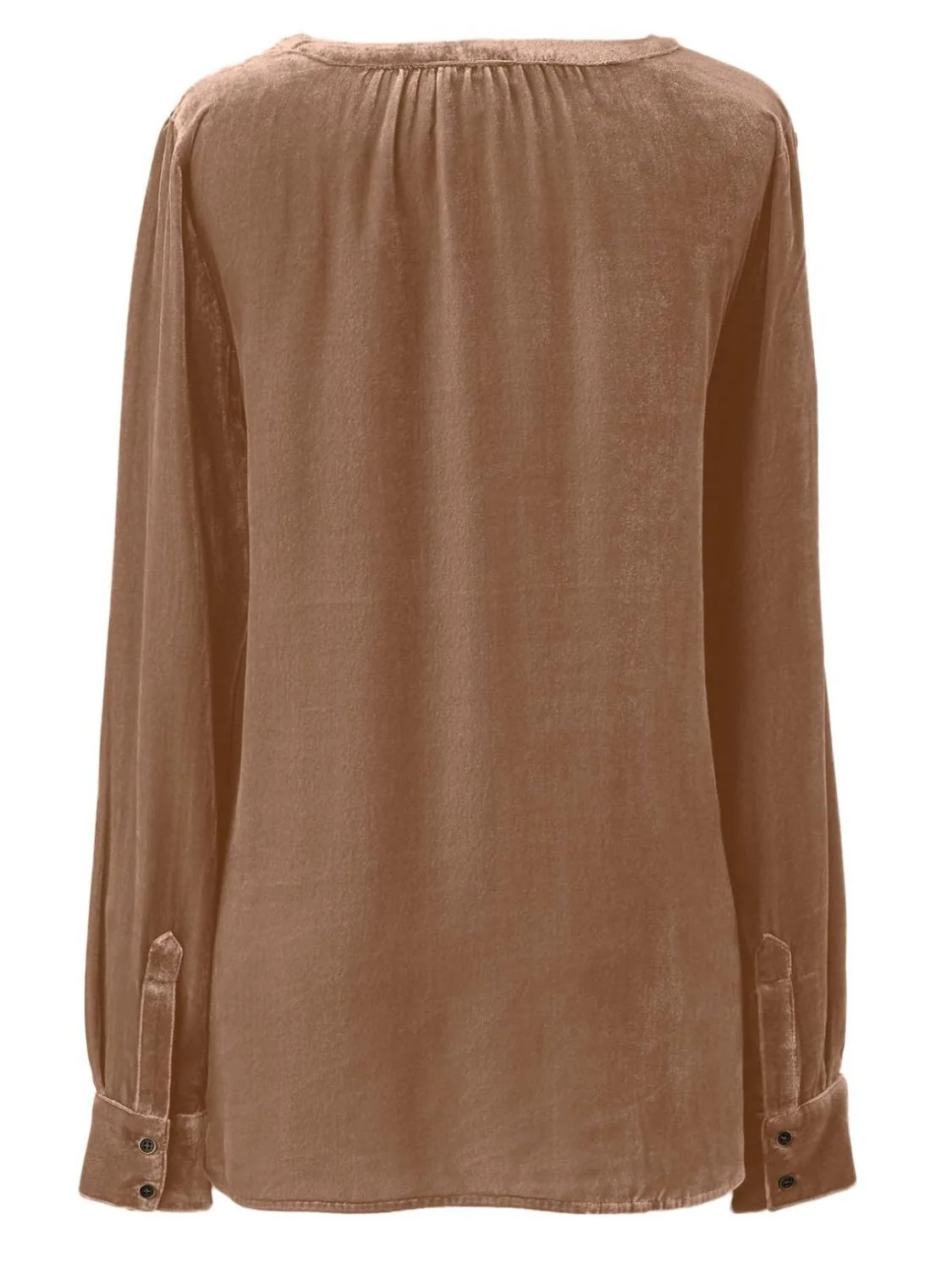 Notched Button Down Long Sleeve Shirt - Image 11
