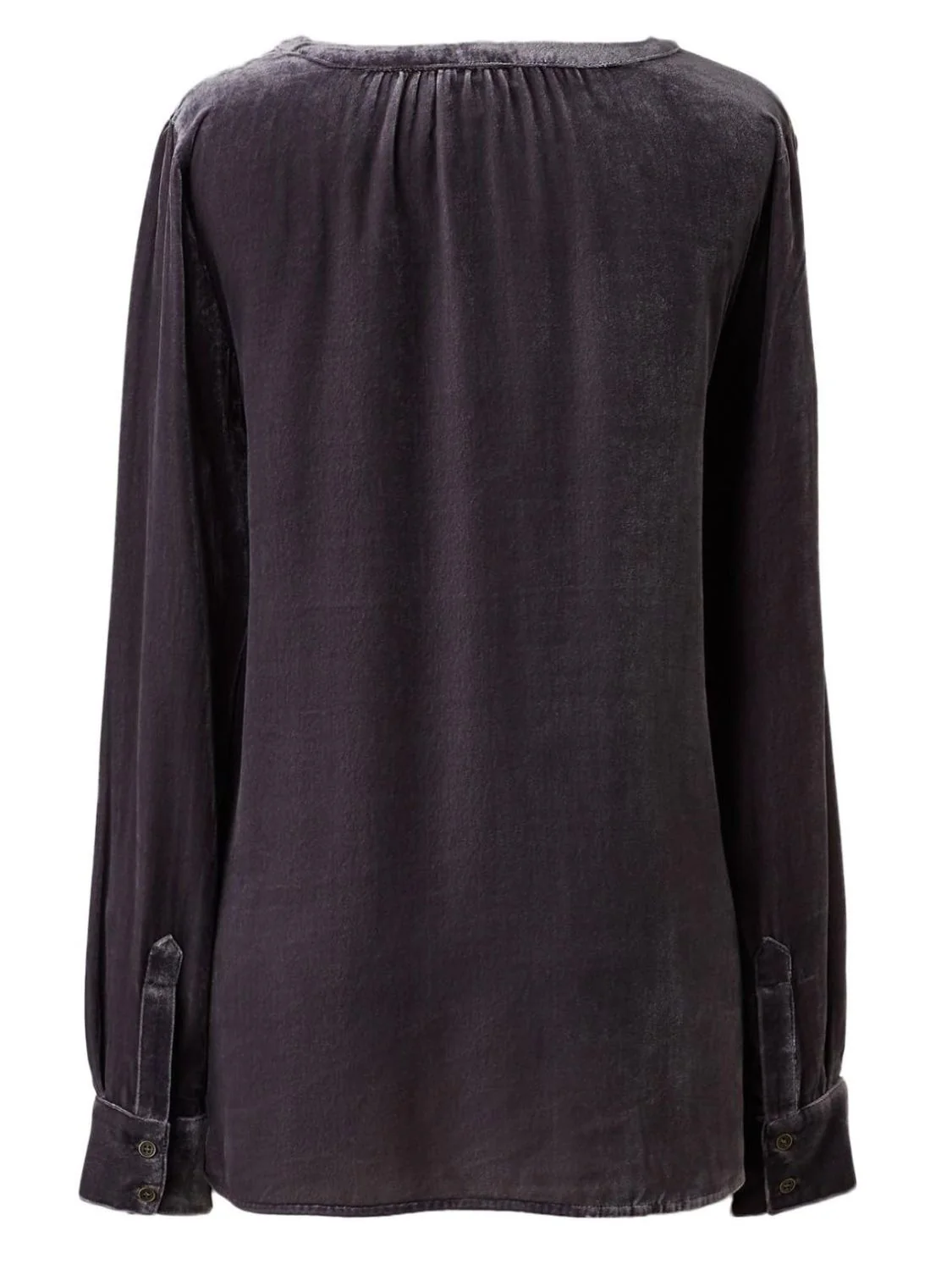 Notched Button Down Long Sleeve Shirt - Image 4