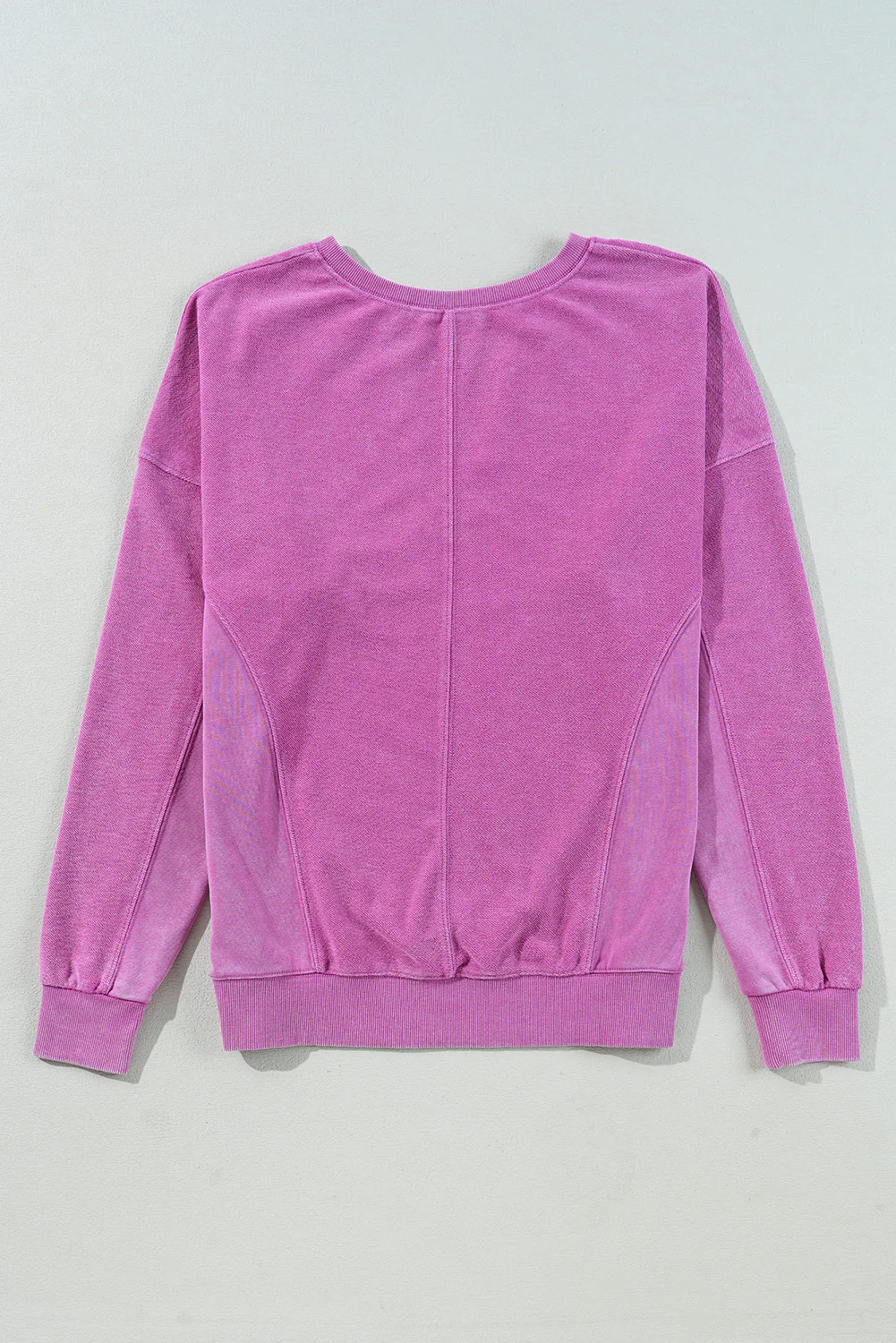 Notched Drop Shoulder Long Sleeve Sweatshirt - Image 5