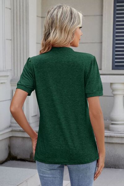 Notched Short Sleeve Top - Image 2