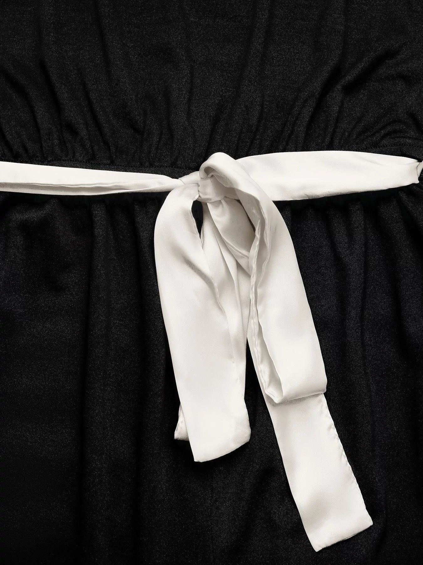 One-Shoulder Bowknot Wide Leg Jumpsuit - Image 6