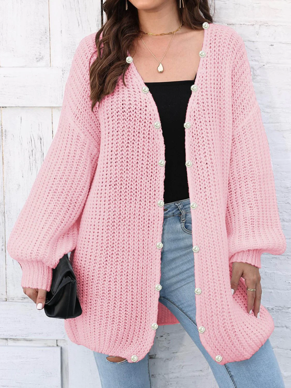 Open Front Long Sleeve Cardigan - Image 14