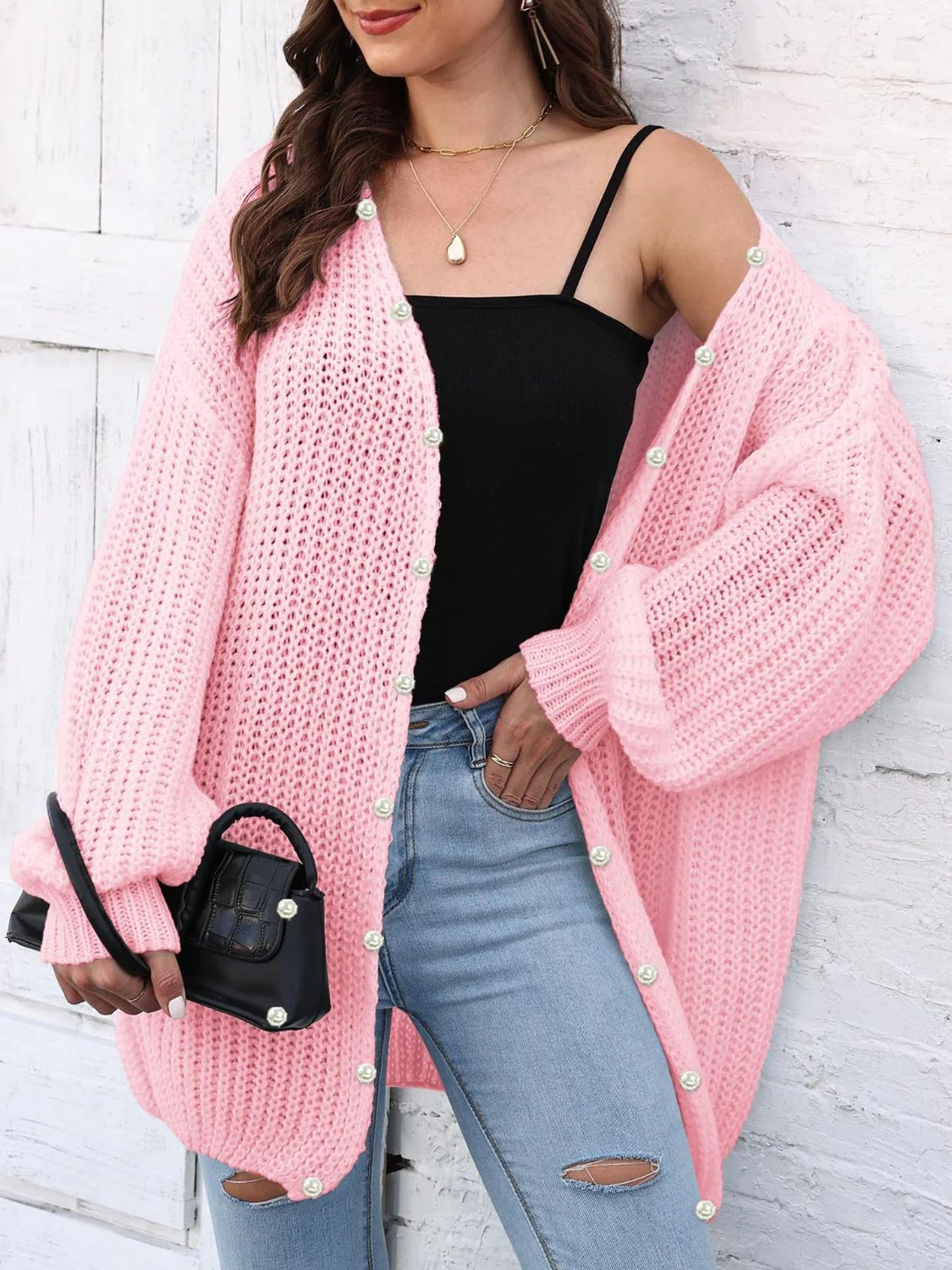 Open Front Long Sleeve Cardigan - Image 16