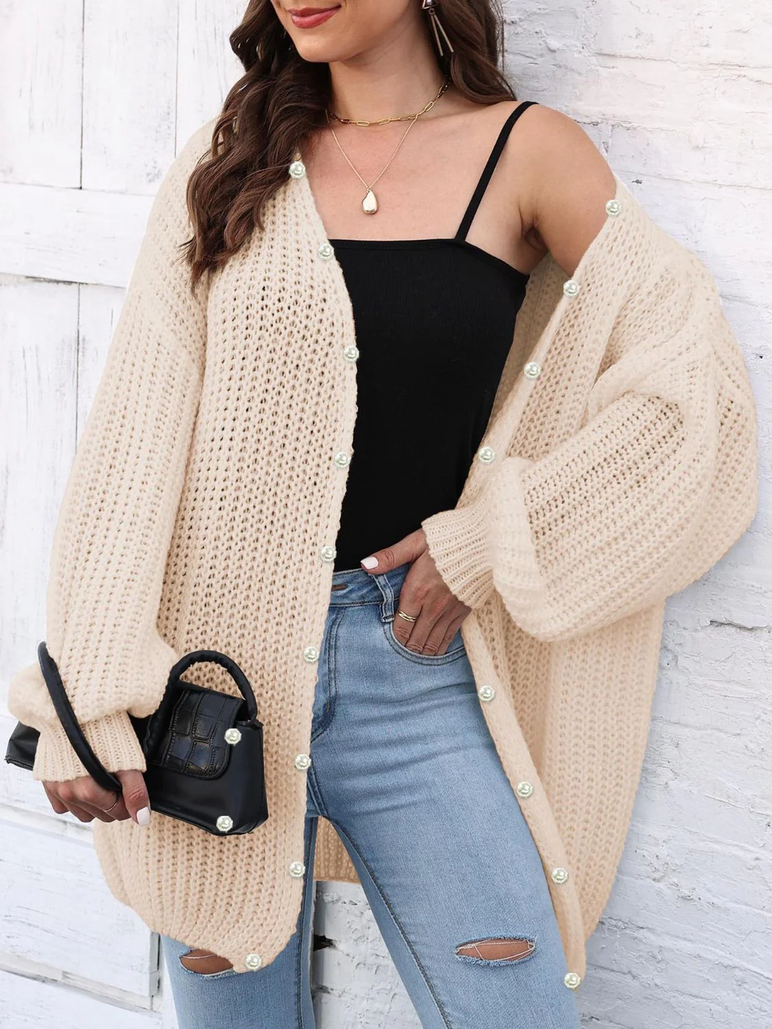 Open Front Long Sleeve Cardigan - Image 24