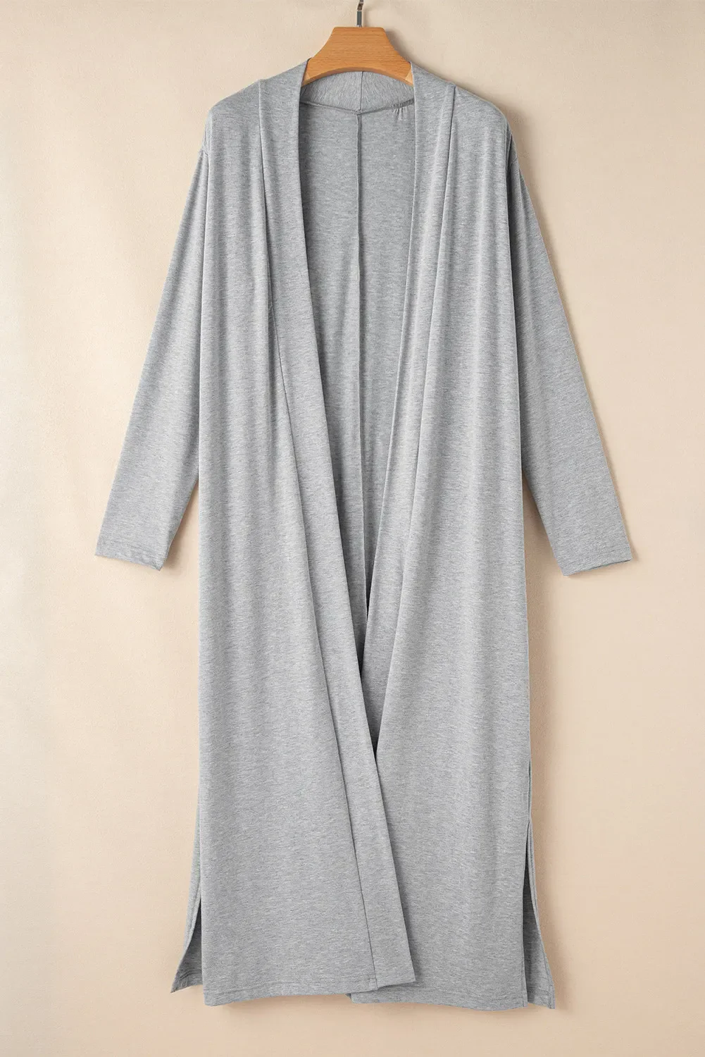 Open Front Long Sleeve Cardigan and Pants Lounge Set - Image 6