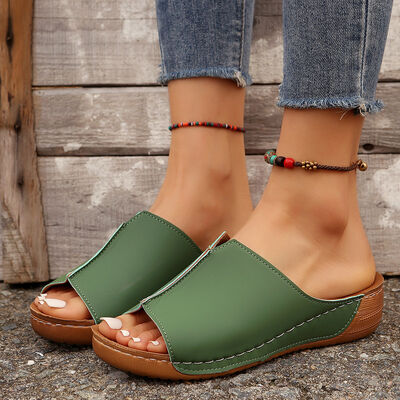 Open Toe Wedge Sandals - Image 7