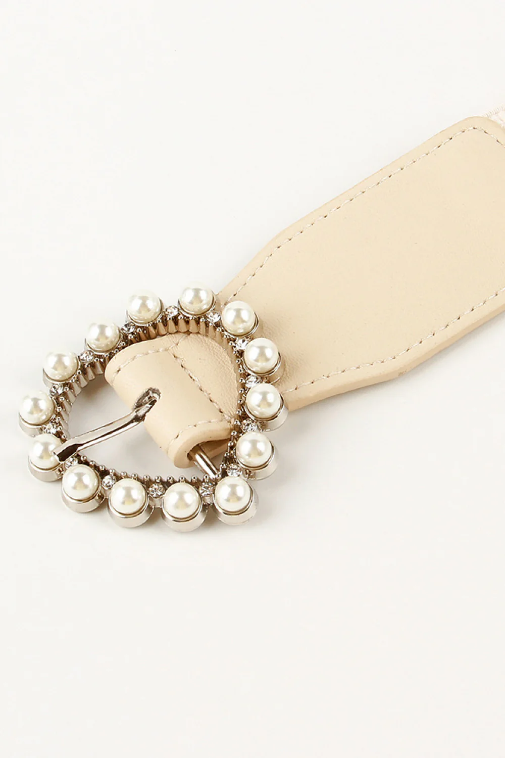 Pearl Heart Buckle Elastic Belt - Image 3