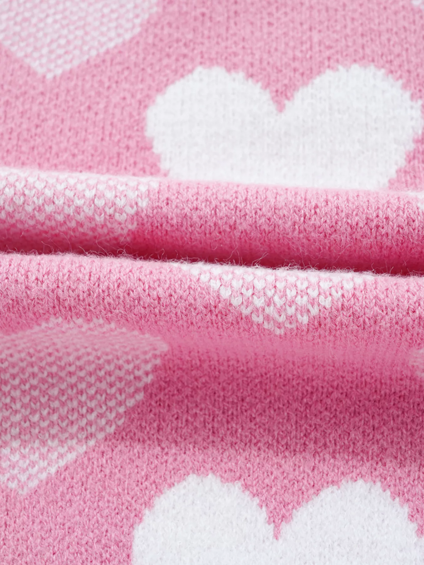 Pearled Heart Print Valentines Crew Neck Sweater - Image 14