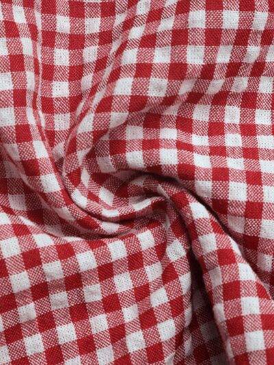 Perfee Contrast Plaid Square Neck Tank - Image 7