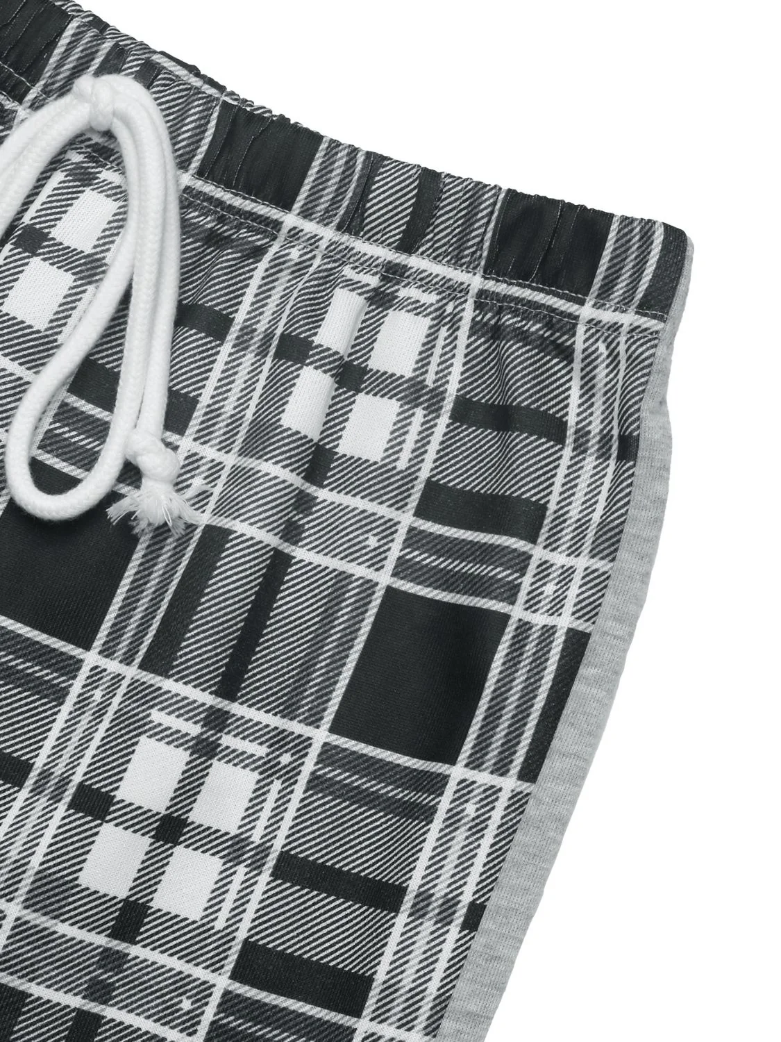 Perfee Drawstring Plaid Wide Leg Pants - Image 3