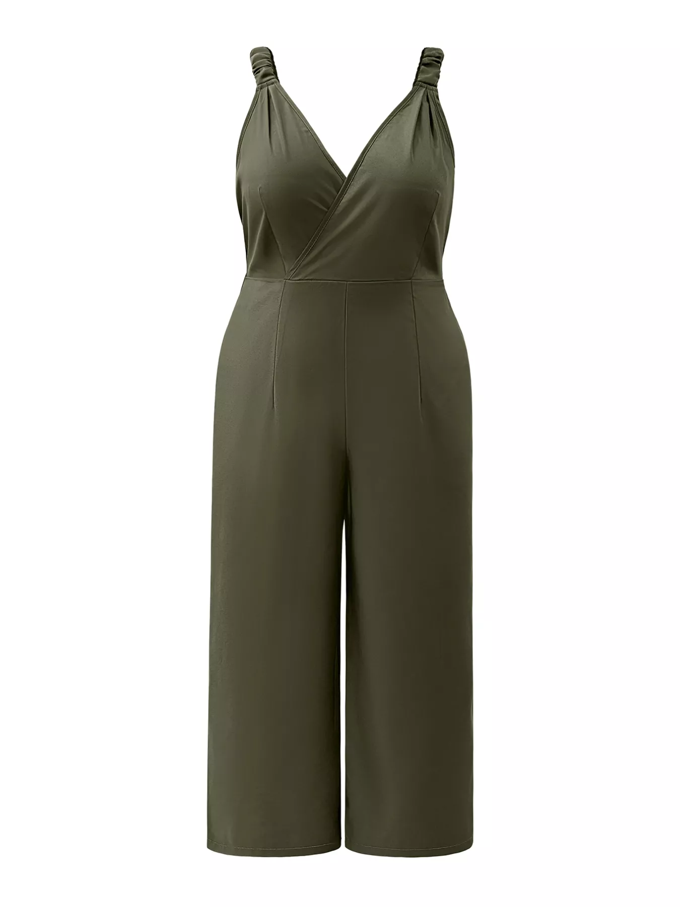 Plus Size Smocked Wide Leg Jumpsuit - Image 6